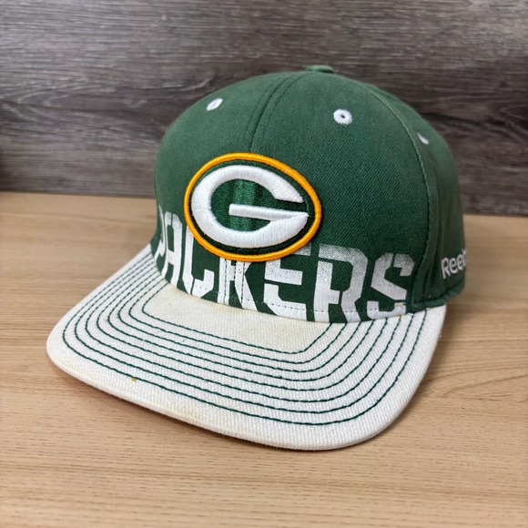 Green Bay Packers Hat Cap Fitted L/XL Green On Field Reebok - Picture 4 of 10